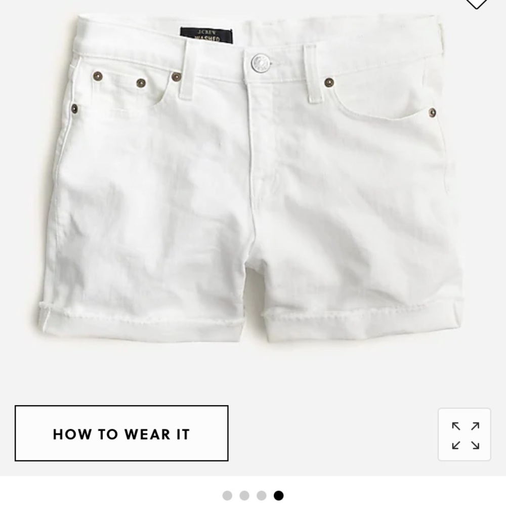 Jcrew white denim shorts